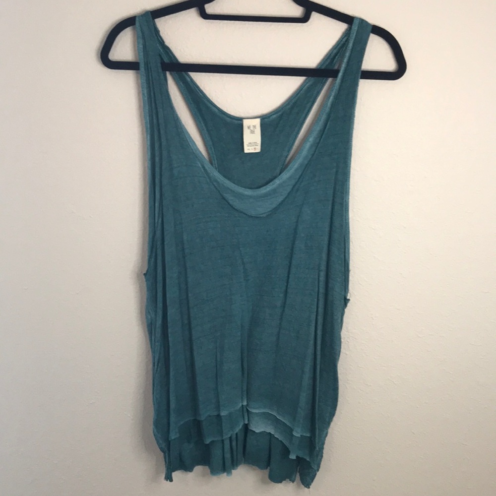 Blue free people tank top